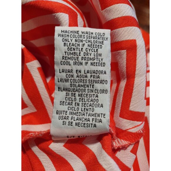 Vintage Danny & Nicole 2 Pc Dress Coral Ombre Chevron Crop Jacket Womens Plus 18 - Picture 10 of 10